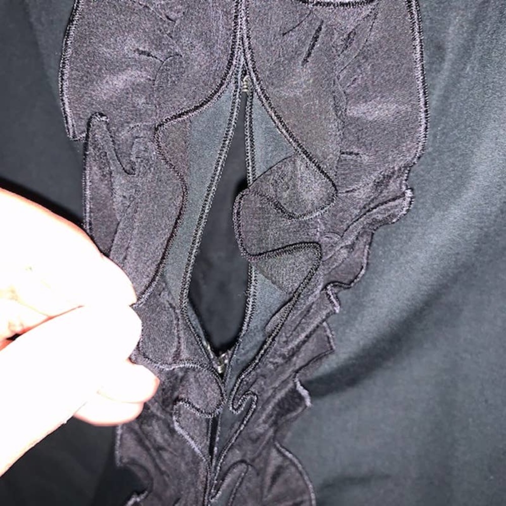 MISSONI A Line Ruffled Black Mini Dress - Picture 5 of 6